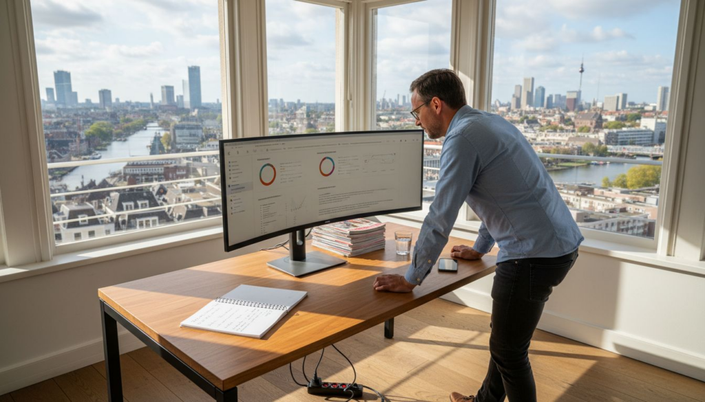 Man bekijkt en analyseert online marketingdata uit Duitsland